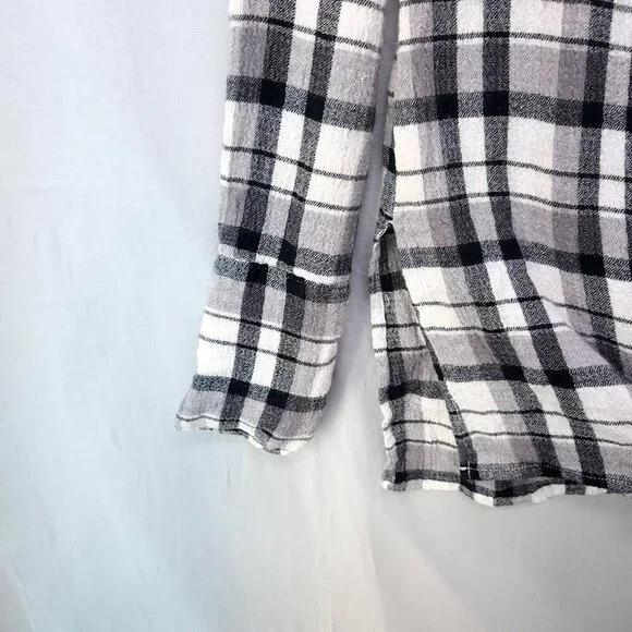 Pilcro Anthropologie Plaid Button Up Shirt Women's XL Long Sleeve Front Pocket - Picture 6 of 10